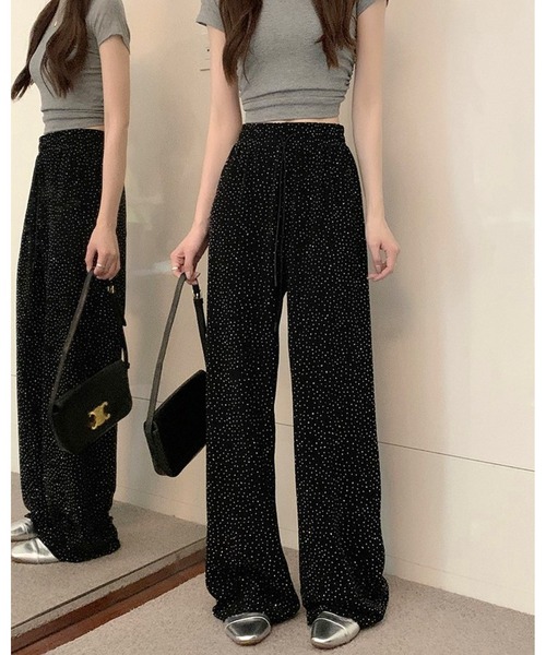 【新品未使用】【完売品】connse ラメパンツ ブラック Sサイズ FUNdaysion パンツ ラメリラックスパンツ レディース : ZOZOTOWN Yahoo