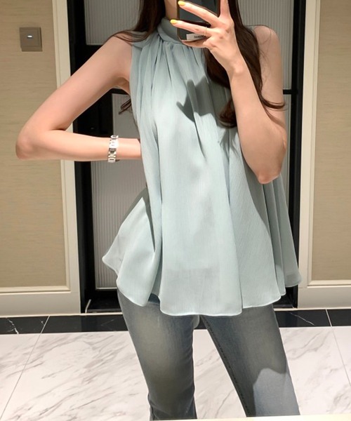 Girly Doll（ガーリードール） ブラウス シャツ ハイネックドレープ