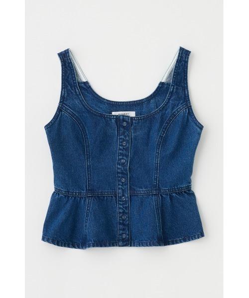 「セットアップ対応」SQUARE NECK DENIM ビスチェ レディース