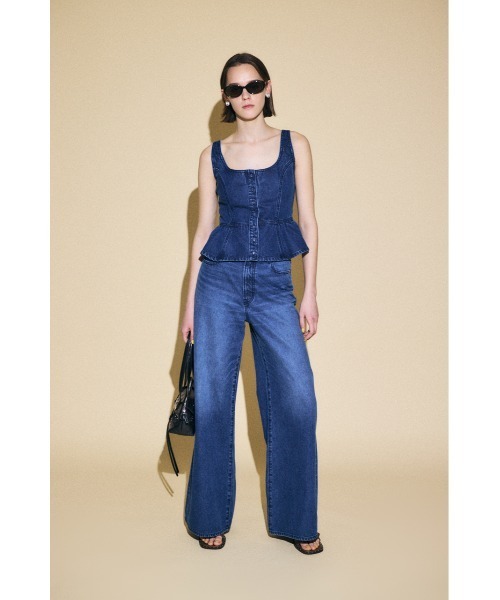 「セットアップ対応」SQUARE NECK DENIM ビスチェ レディース MOUSSY 「セットアップ対応」SQUARE NECK DENIM ビスチェ