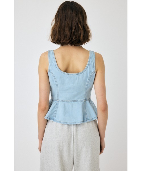MOUSSY 「セットアップ対応」SQUARE NECK DENIM ビスチェ