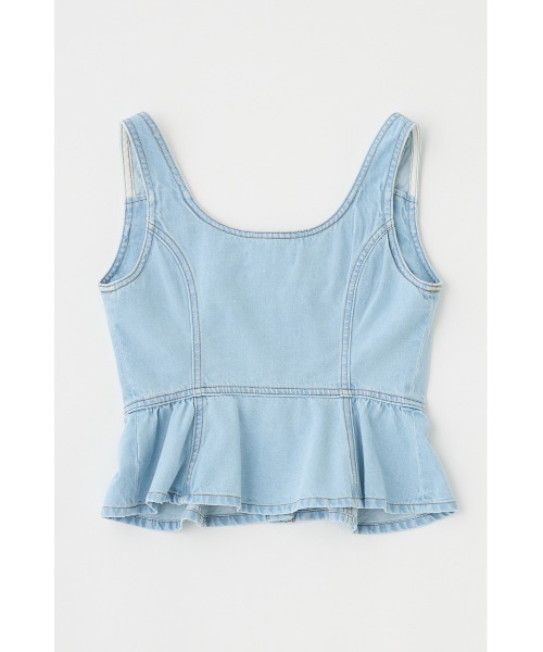 MOUSSY 「セットアップ対応」SQUARE NECK DENIM ビスチェ