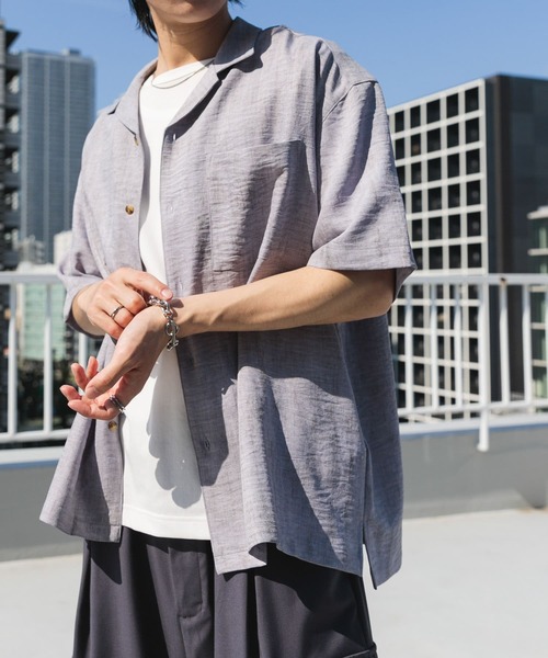 SENSE OF PLACE by URBAN RESEARCH シャツ マーブルオープンカラー