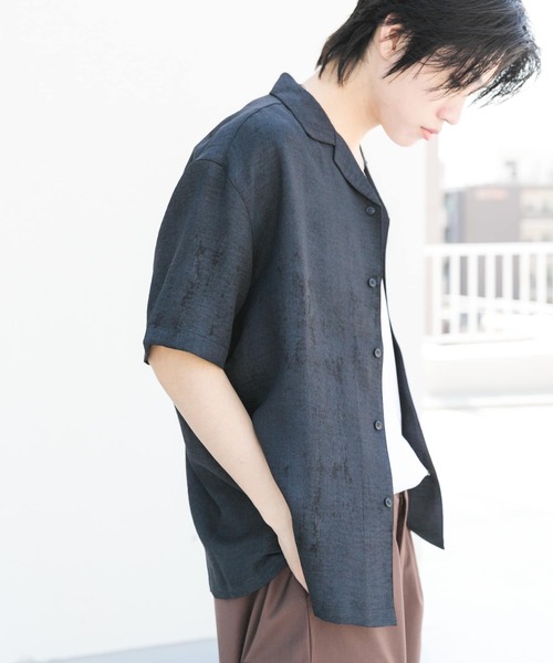 SENSE OF PLACE by URBAN RESEARCH シャツ マーブルオープンカラー
