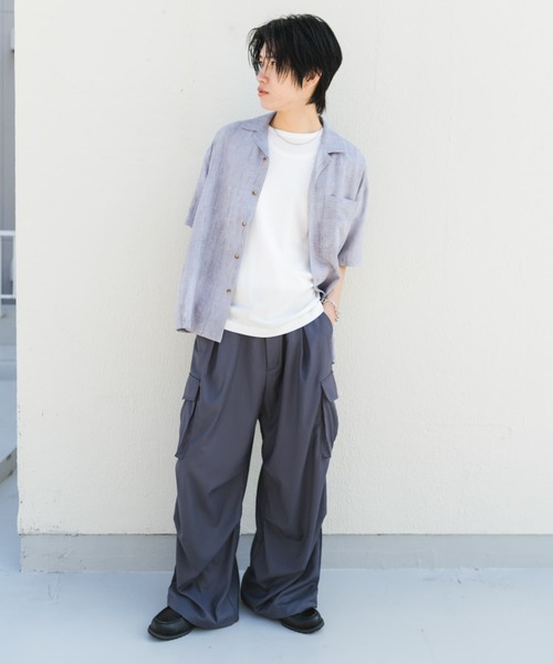SENSE OF PLACE by URBAN RESEARCH シャツ マーブルオープンカラー