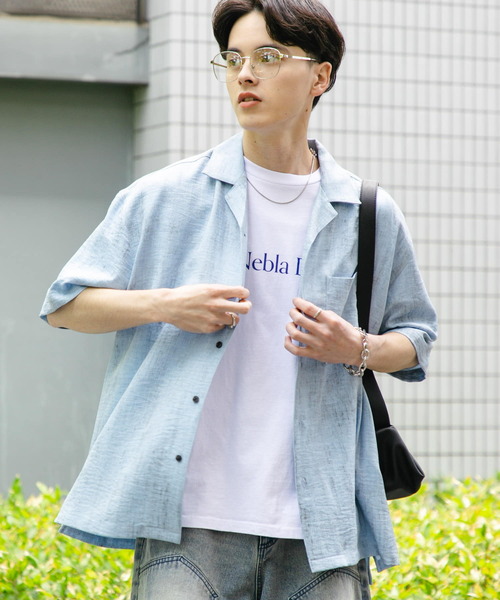 SENSE OF PLACE by URBAN RESEARCH シャツ マーブルオープンカラー