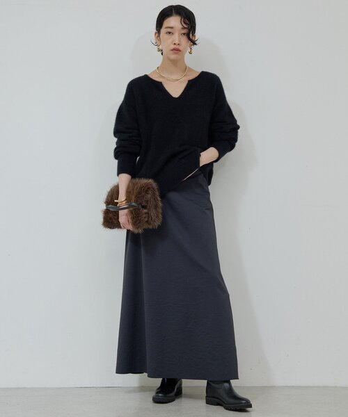 GALLARDAGALANTE ニット セーター ファーウールキーネックニット