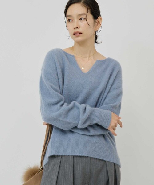 GALLARDAGALANTE ニット セーター ファーウールキーネックニット