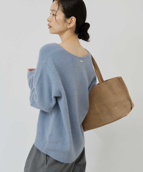 ニット セーター ファーウールキーネックニット レディース GALLARDAGALANTE ニット セーター ファーウールキーネックニット