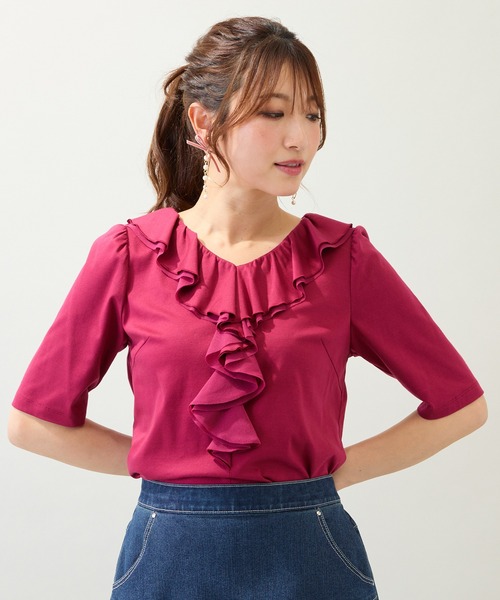 Rose Tiara tシャツ 「接触冷感/綿100%/手洗いOK」フリル