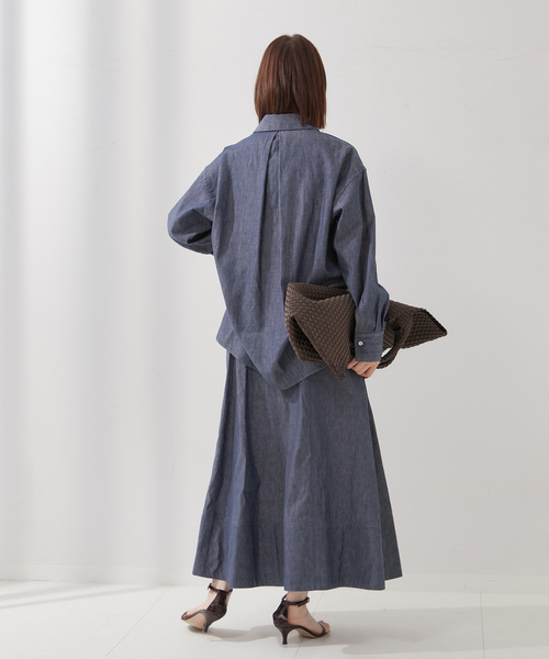 ブラウス シャツ 5.5OZ DENIMスキッパーシャツ レディース