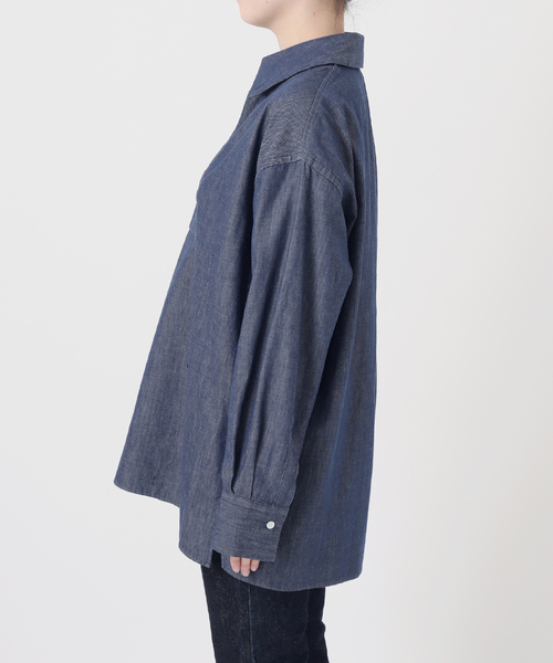 ブラウス シャツ 5.5OZ DENIMスキッパーシャツ レディース