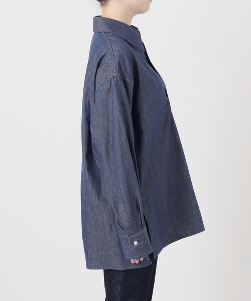 ブラウス シャツ 5.5OZ DENIMスキッパーシャツ レディース