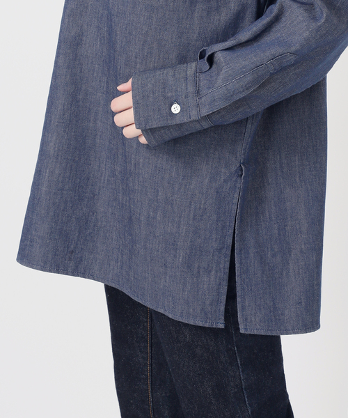 ブラウス シャツ 5.5OZ DENIMスキッパーシャツ レディース