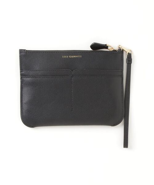 【新品】LULU GUINNESS クラッチバッグ LULU GUINNESS 「LULU GUINNESS」 クラッチバッグ - ブラック