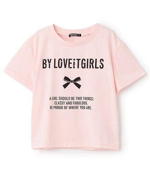 by LOVEiT tシャツ 「接触冷感」ロゴリボンプリントTシャツ キッズ