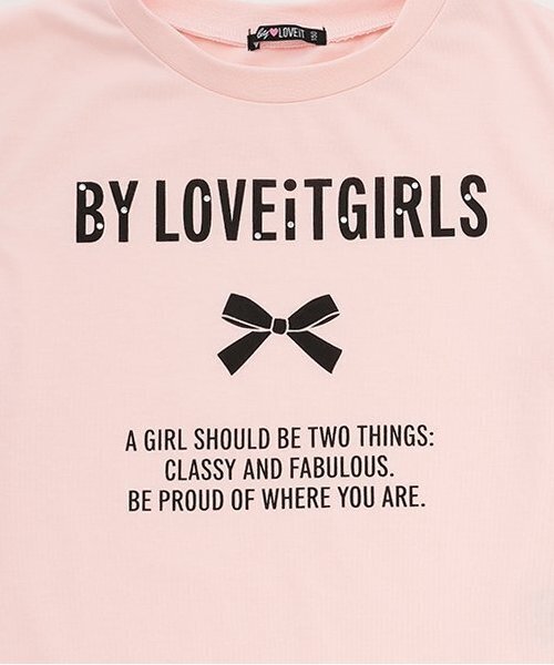 by LOVEiT tシャツ 「接触冷感」ロゴリボンプリントTシャツ キッズ