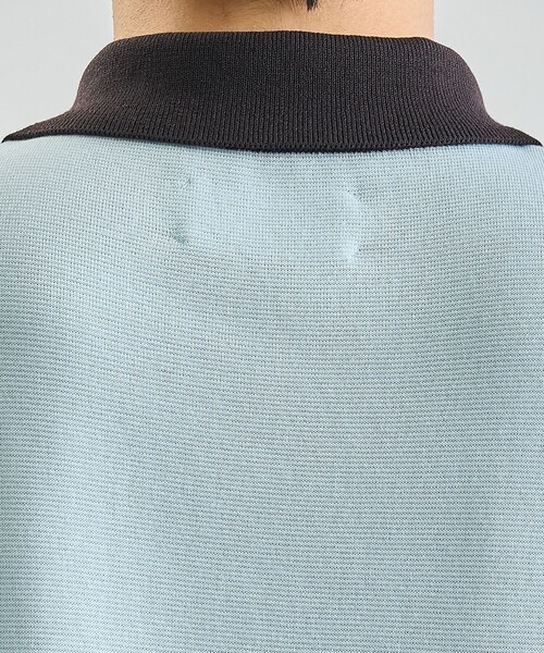 UNITED TOKYO ニットポロシャツ 18gサマーニットポロシャツ(1 BLUE GREY): : メンズ｜UNITED