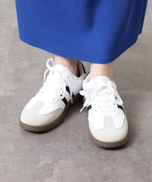 スニーカー AAA+FEMININE ダブルライン ローカットスニーカー