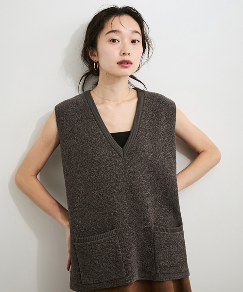 LE CERCLE par rope' ベスト ジレ 「セットアップ対応」モール糸