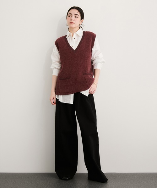 LE CERCLE par rope' ベスト ジレ 「セットアップ対応」モール糸