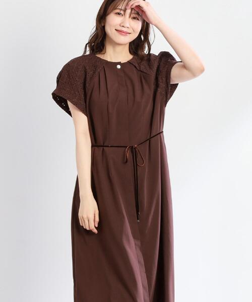 Reflect ワンピース カットワークレーススリーブワンピース
