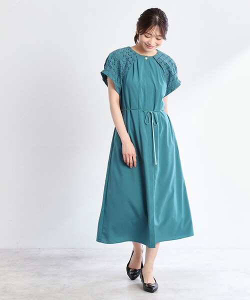 Reflect（リフレクト） ワンピース カットワークレーススリーブ