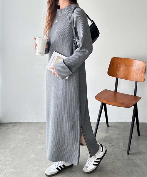 GeeRA（ジーラ） ワンピース 「S-LLサイズ」裾ゴールドジップ使い