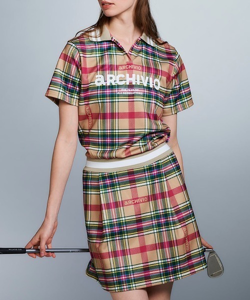 archivio（アルチビオ） uvカット ワンピース 半袖 「LADIES」リブ切替
