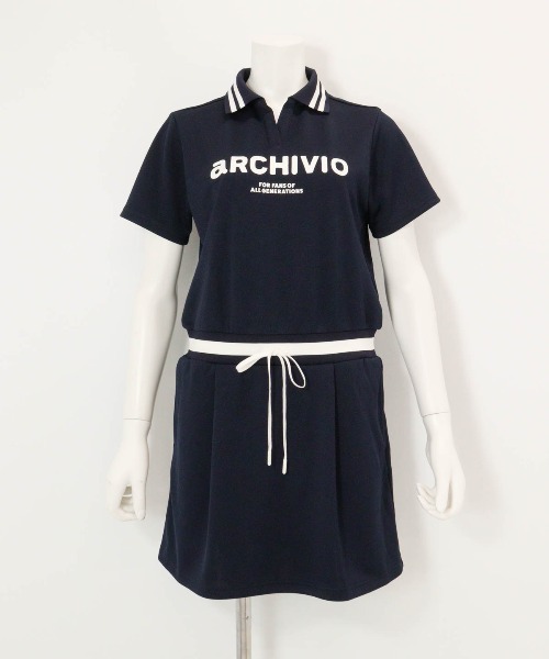 archivio（アルチビオ） uvカット ワンピース 半袖 「LADIES」リブ切替