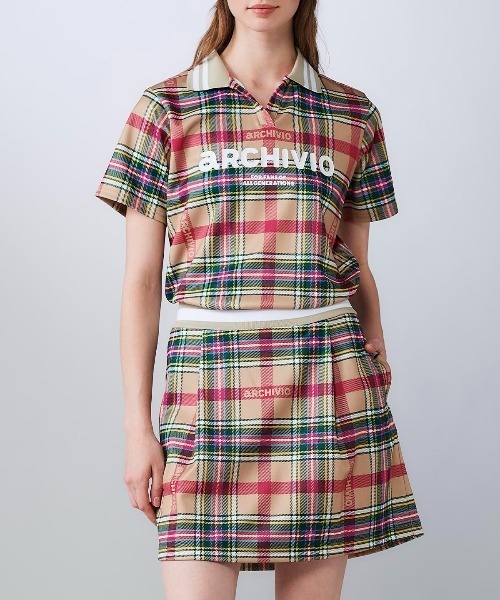 archivio（アルチビオ） uvカット ワンピース 半袖 「LADIES」リブ切替