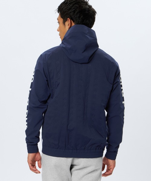 and per se フード付きネイビージャケット and per se（アンパスィ） ブルゾン アウター エアジャスター切替