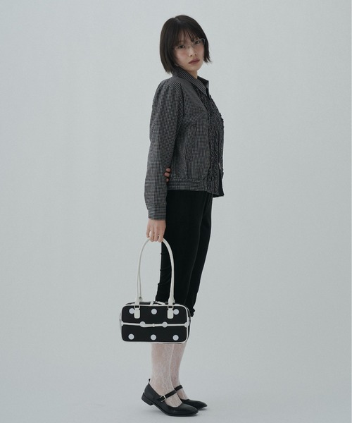 FEKETE（フェケテ） パンツ velour frill capri pants / ベロアフリル