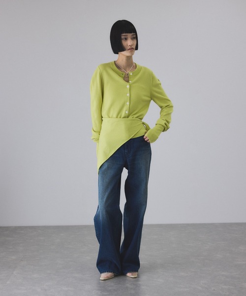 ADAM ET ROPE'（アダムエロペ） カーディガン 梳毛クルーネック