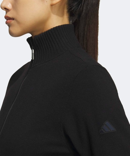 adidas（アディダス） ニット セーター 防風性 裏地 フルジップ ニット