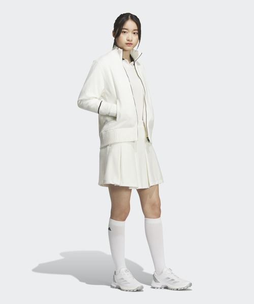 adidas（アディダス） ニット セーター 防風性 裏地 フルジップ ニット