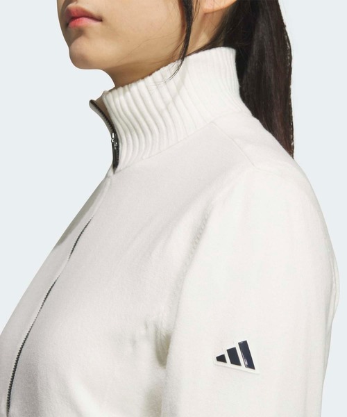 adidas（アディダス） ニット セーター 防風性 裏地 フルジップ ニット