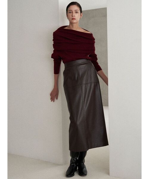 ELENDEEK（エレンディーク） ニット セーター アシンメトリードレープ