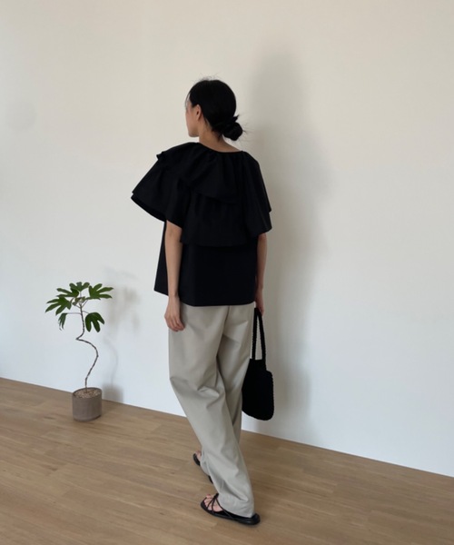 「Didot.showroom」 半袖ブラウス FREE ホワイト レディース_画像9