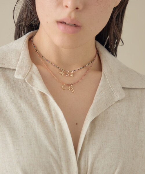 K10YG プレシャスストーン ネックレス　ケース付き ete bijoux（エテ ビジュー） ネックレス 「プレシャスシングス
