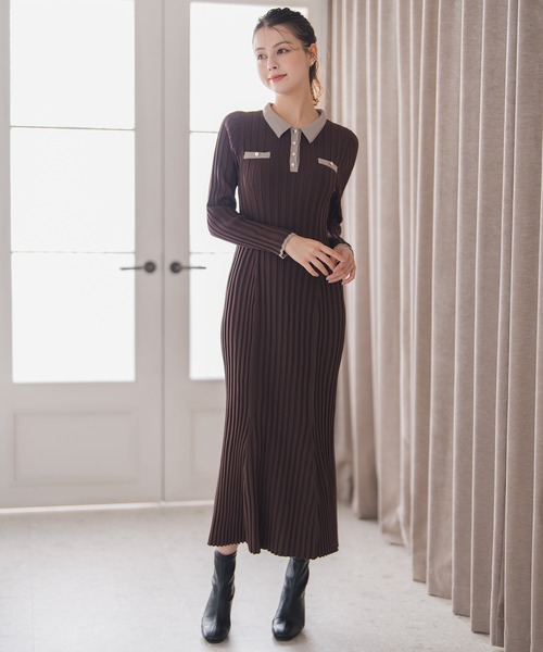 miu03170様 MISCH MASCH（ミッシュマッシュ） ワンピース 2025秋冬新作 配色ポロ衿