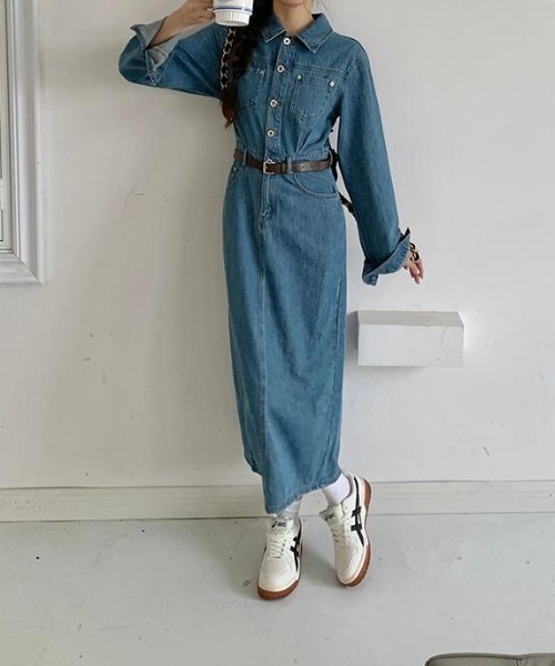 FAVORITO ワンピース デニム長袖ワンピース : ZOZOTOWN Yahoo!店 