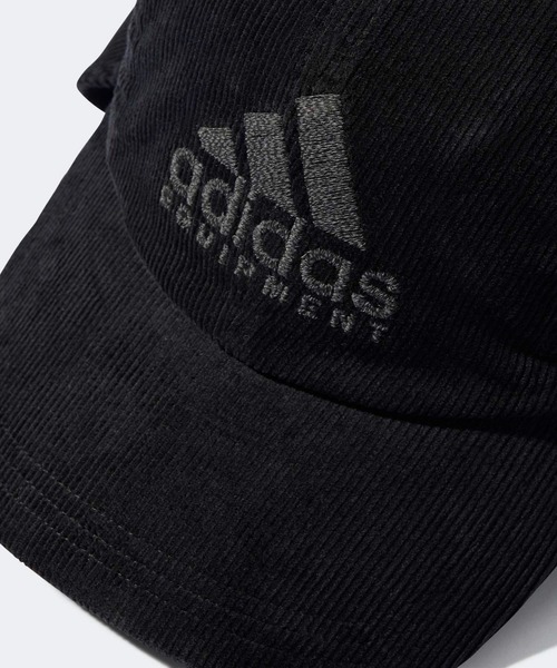 90s★アディダス★トレフォレイル フリース耳当て付きキャップ 黒★タグ付き adidas（アディダス） キャップ 帽子 イヤーフラップ キャップ