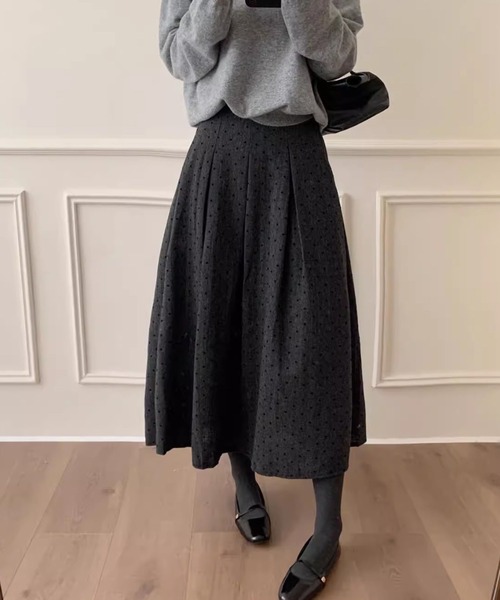 スカート ドット柄タックプリーツスカート : ZOZOTOWN Yahoo!店 - 通販