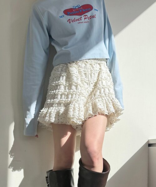w closet（ダブルクローゼット） パンツ フリルショートパンツ