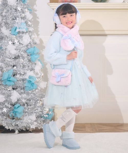 mezzo piano ショルダー ショルダーバッグ リボン フェイクファー