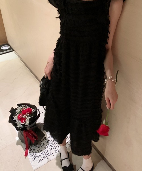 「N.s」 半袖ワンピース FREE アイボリー レディース_画像4