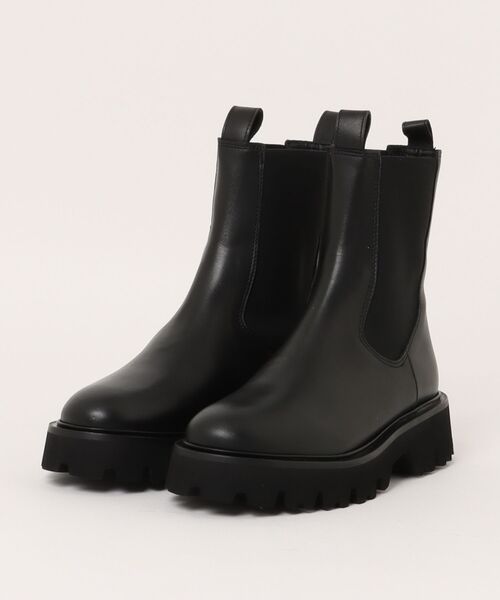 美品✨ファビオルスコーニ サイドゴアブーツ レザー ブラック 37 厚底 FABIO RUSCONI（ファビオルスコーニ） ブーツ 「FABIO RUSCONI」レザー