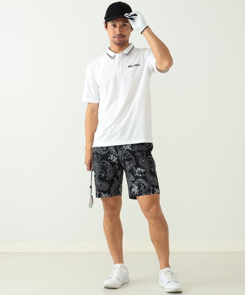 BEAMS GOLF（ビームス ゴルフ） 半袖ポロシャツ L ネイビー メンズ