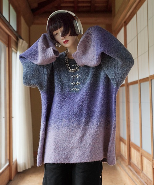 狐独 セーター ニット ファイヤーフックボリュームニット メンズ